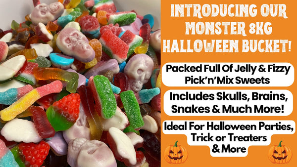 Monster 8KG Pick n Mix Sweets Fizzy Jelly Sweets BucketΒ - Candy Delivered