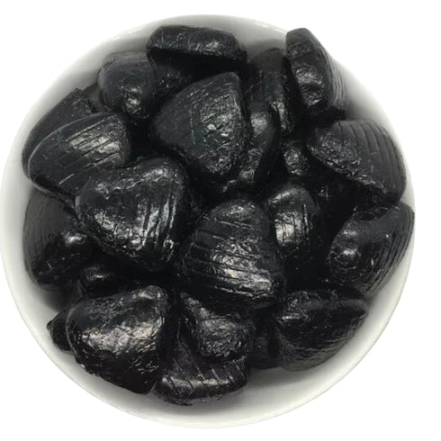 Black Foil Wrapped Hearts - Candy Delivered