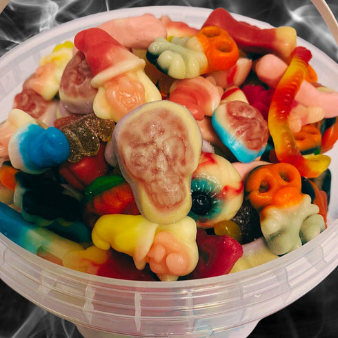 Monster Halloween Sweets Fizzy Jelly Sweets Bucket - Choose From 1,2,4,8 KG Bucket - Candy Delivered