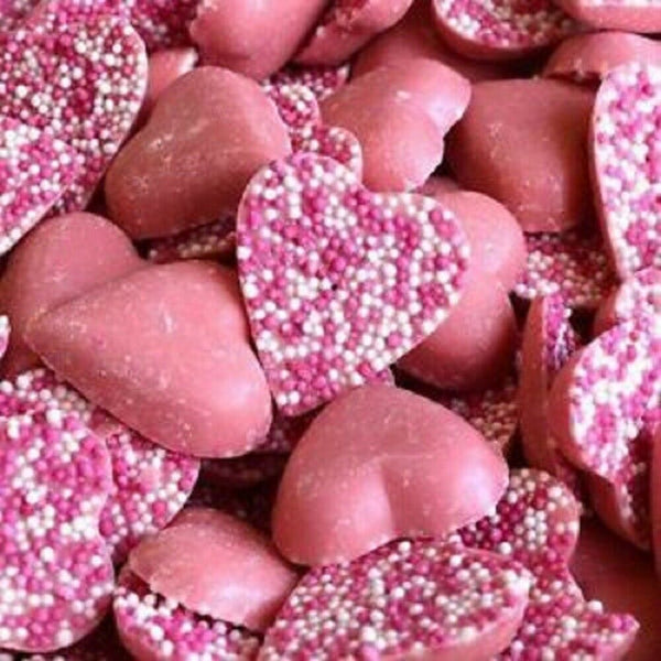 Pink Strawberry Hearts - Candy Delivered