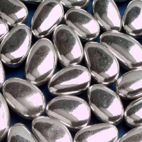 SILVER LUXURY ITALIAN SUGARED ALMONDS, WEDDINGS, BABY SHOWERS, ANIVERSARY - Candy Delivered
