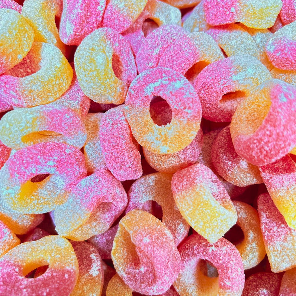 Fizzy Peach Rings - Candy Delivered from £1.40